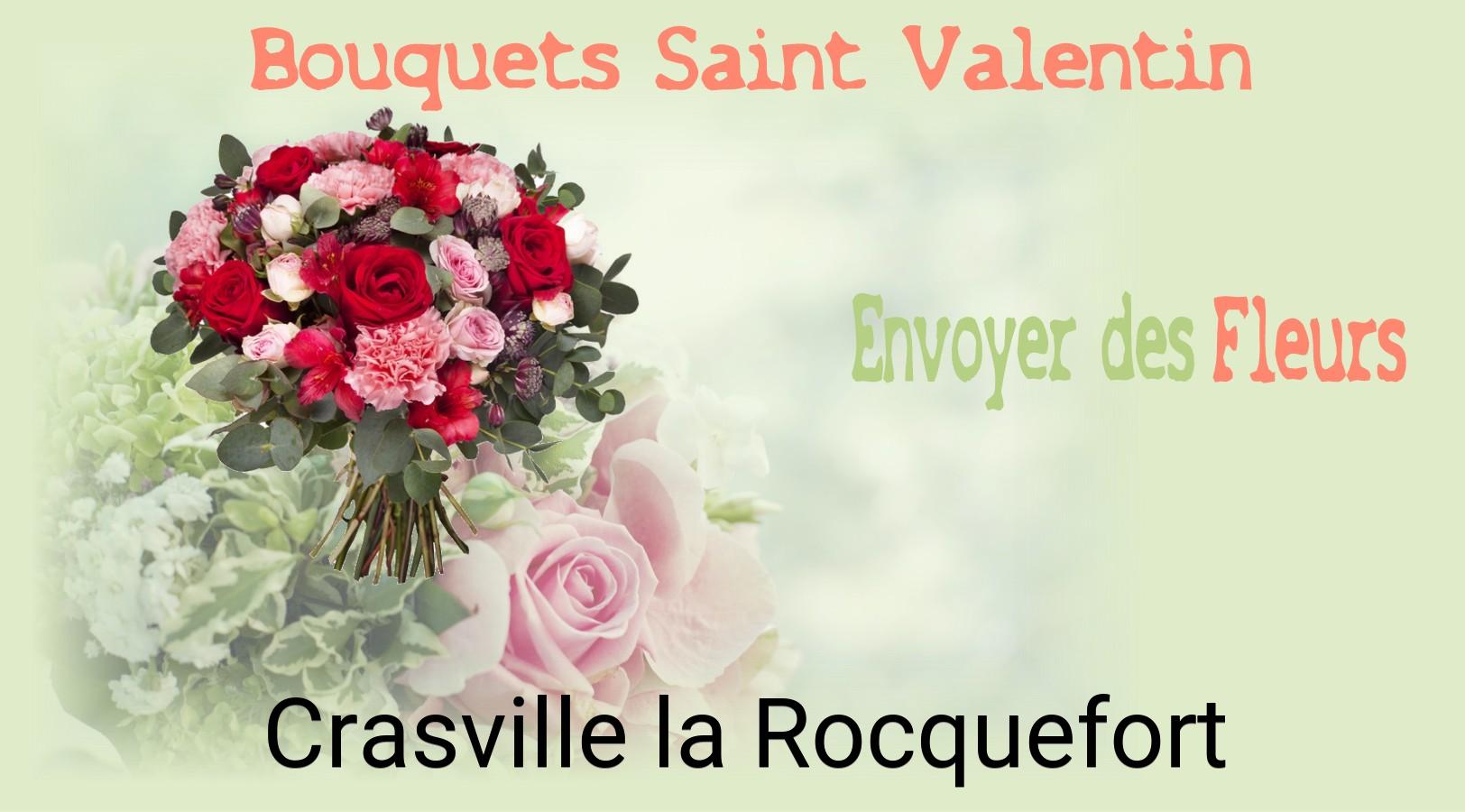 Roses de Saint-Valentin livrées à Crasville-la-Rocquefort